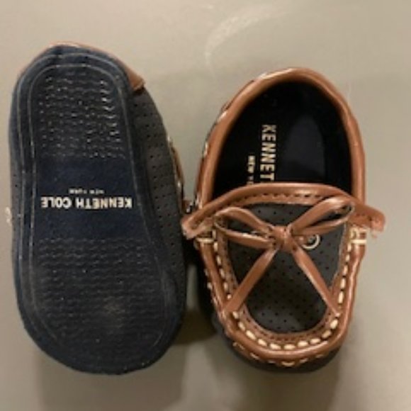 Kenneth Cole Navy Baby Loafers - Picture 2 of 3